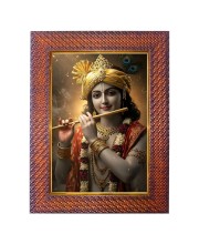 Mata Saraswati Photo Frame 19X23 Inch Religious Wall & Table Decor Frame | Mata Saraswati Spiritual Photo Frame For Home, Temple & Office (F18048X19X23)
