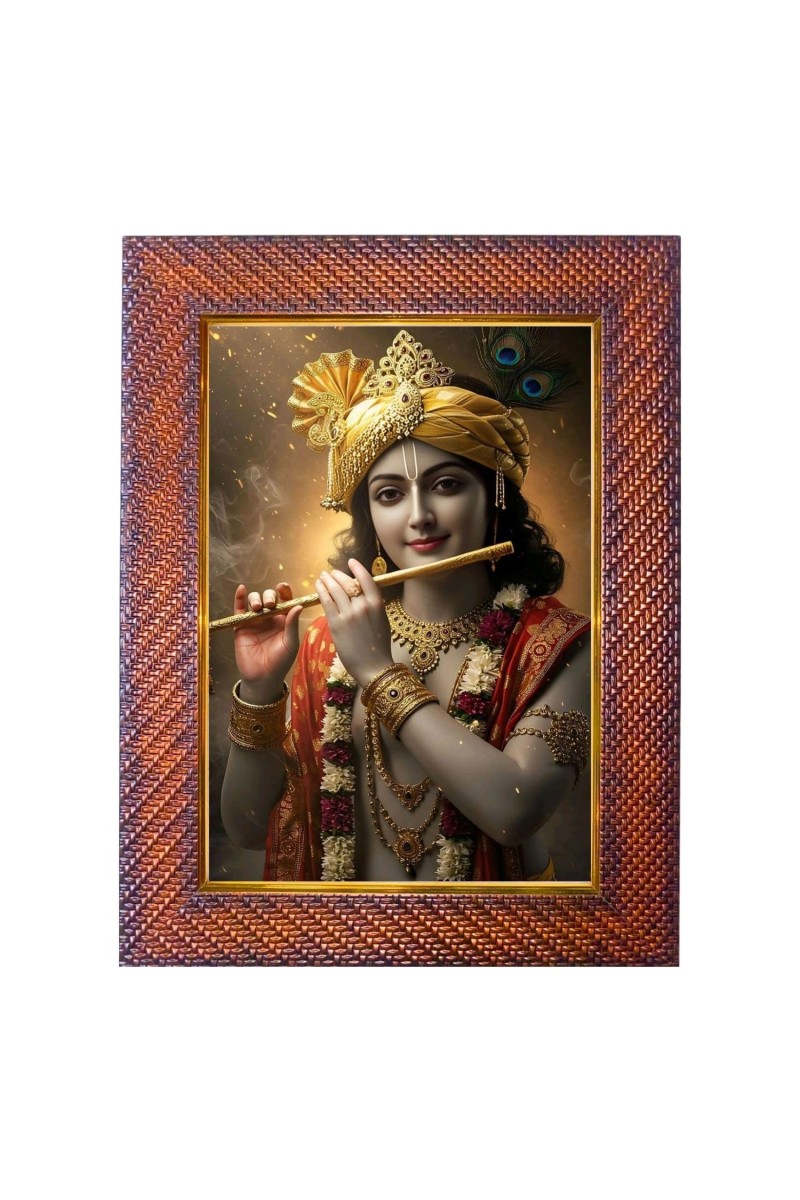 Mata Saraswati Photo Frame 21X25 Inch Religious Wall & Table Decor Frame | Mata Saraswati Spiritual Photo Frame For Home, Temple & Office (F18048X21X25)