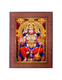 Lord Hanuman Photo Frame 21X25 Inch Religious Wall & Table Decor Frame | Lord Hanuman Spiritual Photo Frame For Home, Temple & Office | Decorative Hindu God & Goddess Frame (Pack Of 1) (F17992)