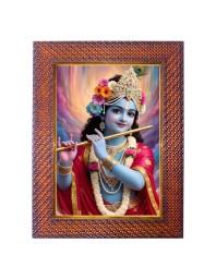 Lord Vishnu Photo Frame 21X25 Inch Religious Wall & Table Decor Frame | Lord Vishnu Spiritual Photo Frame For Home, Temple & Office | Decorative Hindu God & Goddess Frame (Pack Of 1) (F17988)