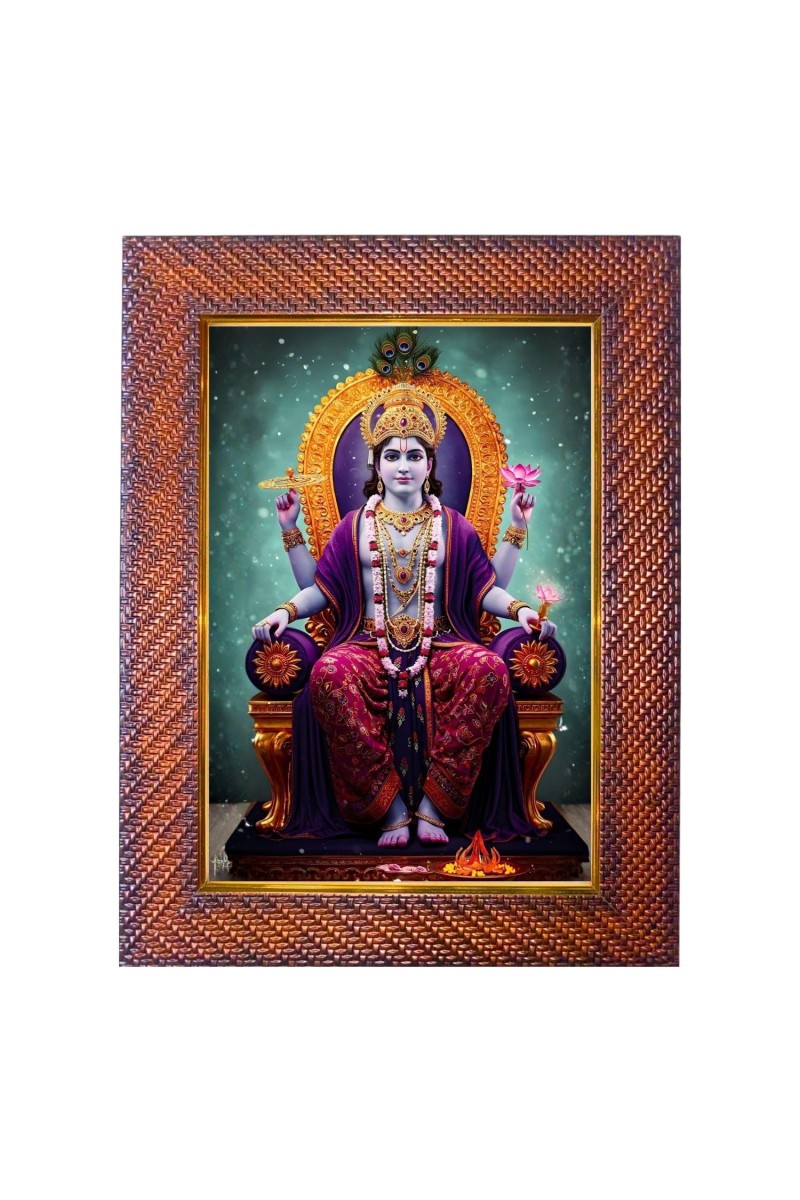 Mata Saraswati Photo Frame 21X25 Inch Religious Wall & Table Decor Frame | Mata Saraswati Spiritual Photo Frame For Home, Temple & Office (F18028X21X25)