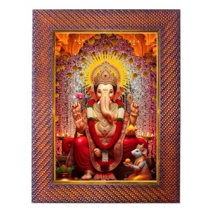 Lord Shiva Photo Frame 13X17 Inch Religious Wall & Table Decor Frame | Lord Shiva Spiritual Photo Frame For Home, Temple & Office | Decorative Hindu God & Goddess Frame (Pack Of 1) (F18019)