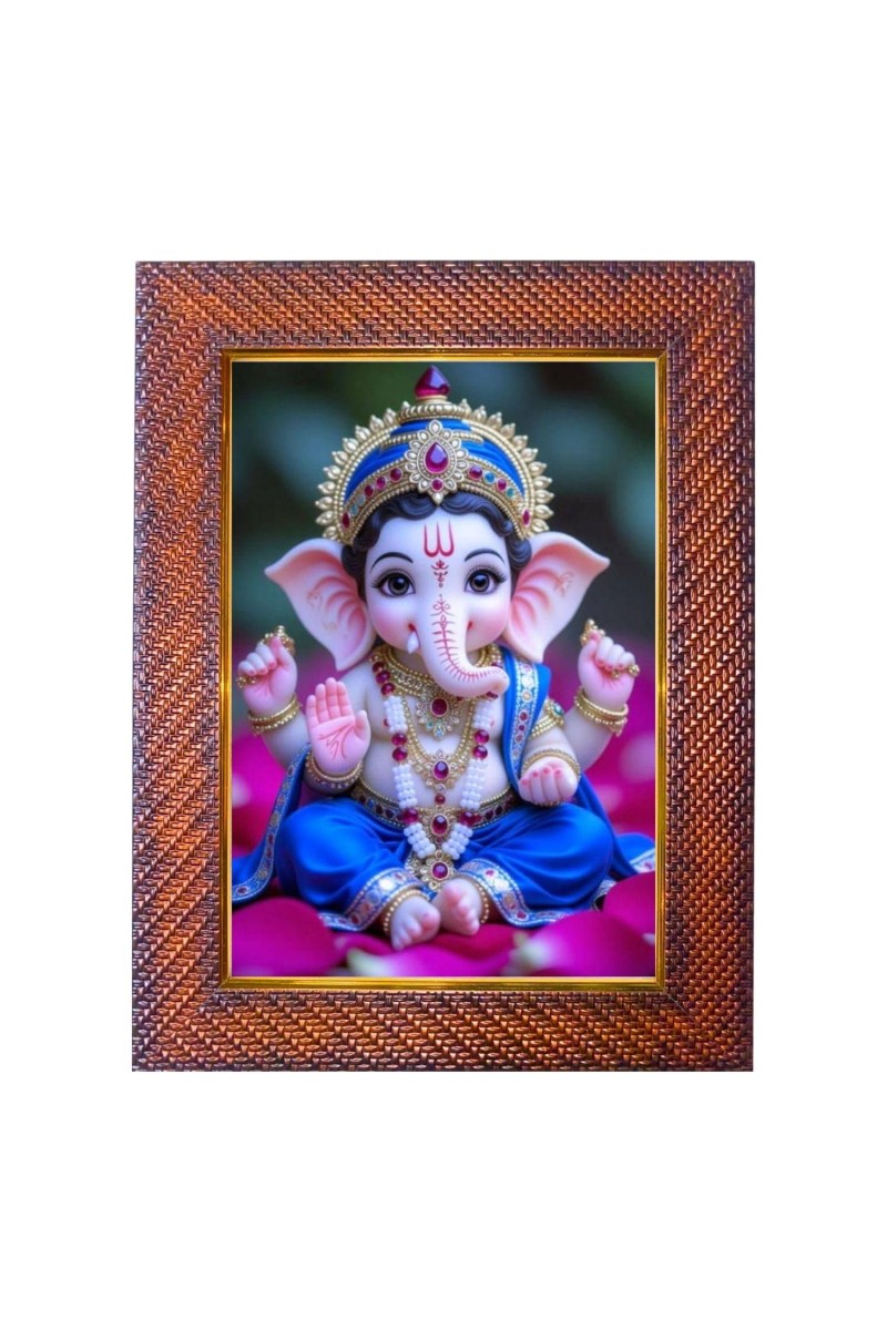 Mata Saraswati Photo Frame 13X17 Inch Religious Wall & Table Decor Frame | Mata Saraswati Spiritual Photo Frame For Home, Temple & Office (F18038X13X17)