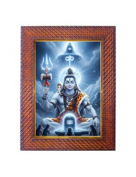 Lord Shiva Photo Frame Religious Wall & Table Decor Frame | Lord Shiva Spiritual Photo Frame For Home, Temple & Office | Decorative Hindu God & Goddess Frame (Pack Of 1) (F17972)