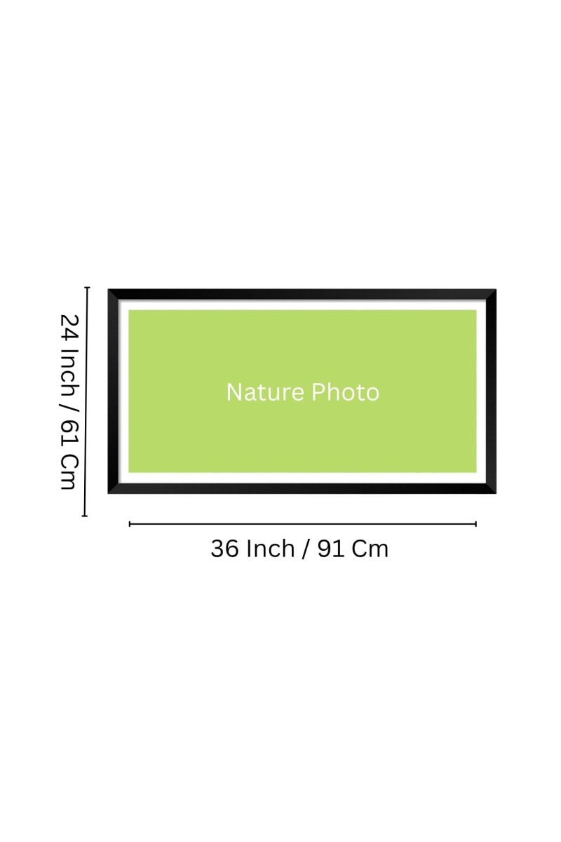 Nature Landscape Floating Frame Scenery Digital Print - (I5904) - 24x36 inch Modern Nature Wall Art for Living Room, Bedroom, Office, Hotels, Drawing Room