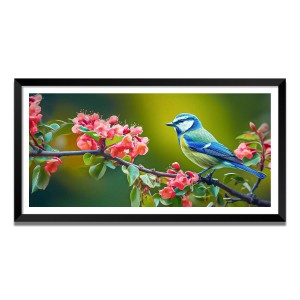 Nature Landscape Floating Frame Scenery Digital Print - (I5732) - 12x24 inch Modern Nature Wall Art for Living Room, Bedroom, Office, Hotels, Drawing Room