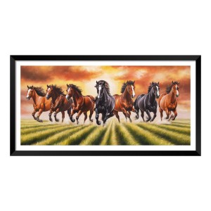 Nature Landscape Floating Frame Scenery Digital Print - (I5924) - 12x24 inch Modern Nature Wall Art for Living Room, Bedroom, Office, Hotels, Drawing Room