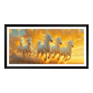 Nature Landscape Floating Frame Scenery Digital Print - (I5920) - 12x24 inch Modern Nature Wall Art for Living Room, Bedroom, Office, Hotels, Drawing Room