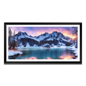 Nature Landscape Floating Frame Scenery Digital Print - (I5630) - 12x24 inch Modern Nature Wall Art for Living Room, Bedroom, Office, Hotels, Drawing Room