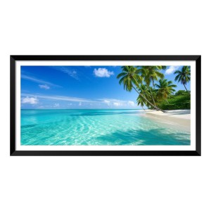 Nature Landscape Floating Frame Scenery Digital Print - (I5911) - 12x24 inch Modern Nature Wall Art for Living Room, Bedroom, Office, Hotels, Drawing Room