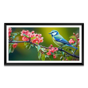 Nature Landscape Floating Frame Scenery Digital Print - (I5744) - 12x24 inch Modern Nature Wall Art for Living Room, Bedroom, Office, Hotels, Drawing Room