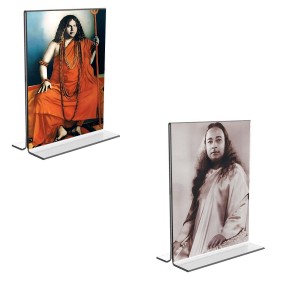 Car Desk/Table Top Sri Sri Pranabananda and Sri Sri Yogadananda Acrylic T-Style Photo Stand - 2.5x3.5 Inches, Compact and Stylish Spiritual Display, easily change 2 photos (Pack of 1) Car Desk/Table Top Sri Sri Pranabananda and Sri Sri Yogadananda Acrylic T-Style Photo Stand - 2.5x3.5 Inches, Compact and Stylish Spiritual Display, easily change 2 photos (Pack of 1)