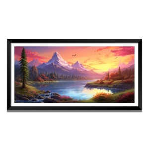 Nature Landscape Floating Frame Scenery Digital Print - (I5774) - 12x24 inch Modern Nature Wall Art for Living Room, Bedroom, Office, Hotels, Drawing Room Nature Landscape Floating Frame Scenery Digital Print - (I5774) - 12x24 inch Modern Nature Wall Art for Living Room, Bedroom, Office, Hotels, Drawing Room