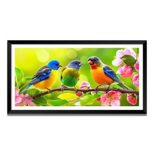 Nature Landscape Floating Frame Scenery Digital Print - (I5702) - 12x24 inch Modern Nature Wall Art for Living Room, Bedroom, Office, Hotels, Drawing Room