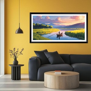 Nature Landscape Floating Frame Scenery Digital Print - (I5571) - 12x24 inch Modern Nature Wall Art for Living Room, Bedroom, Office, Hotels, Drawing Room Nature Landscape Floating Frame Scenery Digital Print - (I5571) - 12x24 inch Modern Nature Wall Art for Living Room, Bedroom, Office, Hotels, Drawing Room