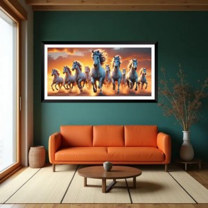 Nature Landscape Floating Frame Scenery Digital Print - (I5923) - 12x24 inch Modern Nature Wall Art for Living Room, Bedroom, Office, Hotels, Drawing Room