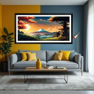 Nature Landscape Floating Frame Scenery Digital Print - (I5807) - 12x24 inch Modern Nature Wall Art for Living Room, Bedroom, Office, Hotels, Drawing Room Nature Landscape Floating Frame Scenery Digital Print - (I5807) - 12x24 inch Modern Nature Wall Art for Living Room, Bedroom, Office, Hotels, Drawing Room