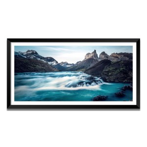 Nature Landscape Floating Frame Scenery Digital Print - (I5880) - 12x24 inch Modern Nature Wall Art for Living Room, Bedroom, Office, Hotels, Drawing Room