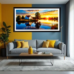 Nature Landscape Floating Frame Scenery Digital Print - (I5766) - 12x24 inch Modern Nature Wall Art for Living Room, Bedroom, Office, Hotels, Drawing Room Nature Landscape Floating Frame Scenery Digital Print - (I5766) - 12x24 inch Modern Nature Wall Art for Living Room, Bedroom, Office, Hotels, Drawing Room