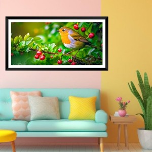 Nature Landscape Floating Frame Scenery Digital Print - (I5914) - 12x24 inch Modern Nature Wall Art for Living Room, Bedroom, Office, Hotels, Drawing Room