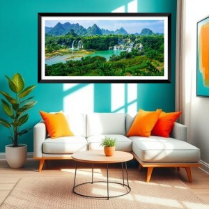 Nature Landscape Floating Frame Scenery Digital Print - (I5539) - 12x24 inch Modern Nature Wall Art for Living Room, Bedroom, Office, Hotels, Drawing Room Nature Landscape Floating Frame Scenery Digital Print - (I5539) - 12x24 inch Modern Nature Wall Art for Living Room, Bedroom, Office, Hotels, Drawing Room