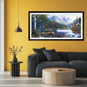 Nature Landscape Floating Frame Scenery Digital Print - (I5581) - 12x24 inch Modern Nature Wall Art for Living Room, Bedroom, Office, Hotels, Drawing Room Nature Landscape Floating Frame Scenery Digital Print - (I5581) - 12x24 inch Modern Nature Wall Art for Living Room, Bedroom, Office, Hotels, Drawing Room