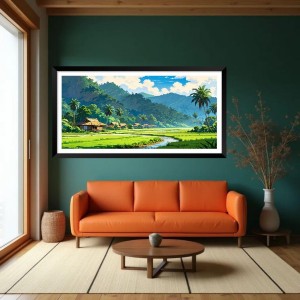 Nature Landscape Floating Frame Scenery Digital Print - (I5830) - 12x24 inch Modern Nature Wall Art for Living Room, Bedroom, Office, Hotels, Drawing Room Nature Landscape Floating Frame Scenery Digital Print - (I5830) - 12x24 inch Modern Nature Wall Art for Living Room, Bedroom, Office, Hotels, Drawing Room