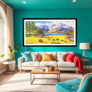 Nature Landscape Floating Frame Scenery Digital Print - (I5609) - 12x24 inch Modern Nature Wall Art for Living Room, Bedroom, Office, Hotels, Drawing Room Nature Landscape Floating Frame Scenery Digital Print - (I5609) - 12x24 inch Modern Nature Wall Art for Living Room, Bedroom, Office, Hotels, Drawing Room