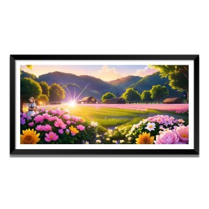 Nature Landscape Floating Frame Scenery Digital Print - (I5709) - 24x36 inch Modern Nature Wall Art for Living Room, Bedroom, Office, Hotels, Drawing Room