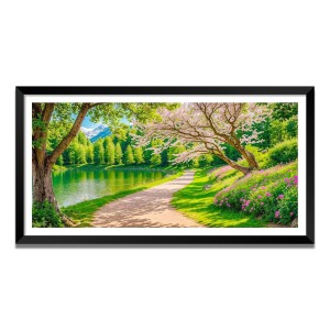 Nature Landscape Floating Frame Scenery Digital Print - (I5853) - 12x24 inch Modern Nature Wall Art for Living Room, Bedroom, Office, Hotels, Drawing Room Nature Landscape Floating Frame Scenery Digital Print - (I5853) - 12x24 inch Modern Nature Wall Art for Living Room, Bedroom, Office, Hotels, Drawing Room
