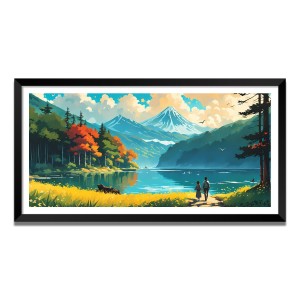 Nature Landscape Floating Frame Scenery Digital Print - (I5759) - 12x24 inch Modern Nature Wall Art for Living Room, Bedroom, Office, Hotels, Drawing Room Nature Landscape Floating Frame Scenery Digital Print - (I5759) - 12x24 inch Modern Nature Wall Art for Living Room, Bedroom, Office, Hotels, Drawing Room