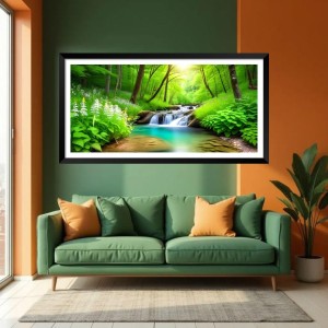 Nature Landscape Floating Frame Scenery Digital Print - (I5690) - 12x24 inch Modern Nature Wall Art for Living Room, Bedroom, Office, Hotels, Drawing Room Nature Landscape Floating Frame Scenery Digital Print - (I5690) - 12x24 inch Modern Nature Wall Art for Living Room, Bedroom, Office, Hotels, Drawing Room
