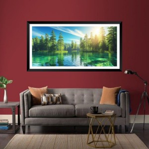 Nature Landscape Floating Frame Scenery Digital Print - (I5721) - 12x24 inch Modern Nature Wall Art for Living Room, Bedroom, Office, Hotels, Drawing Room Nature Landscape Floating Frame Scenery Digital Print - (I5721) - 12x24 inch Modern Nature Wall Art for Living Room, Bedroom, Office, Hotels, Drawing Room