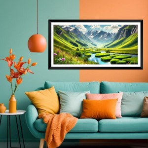 Nature Landscape Floating Frame Scenery Digital Print - (I5765) - 12x24 inch Modern Nature Wall Art for Living Room, Bedroom, Office, Hotels, Drawing Room Nature Landscape Floating Frame Scenery Digital Print - (I5765) - 12x24 inch Modern Nature Wall Art for Living Room, Bedroom, Office, Hotels, Drawing Room