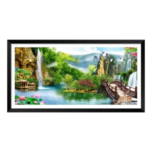 Nature Landscape Floating Frame Scenery Digital Print - (I5896) - 12x24 inch Modern Nature Wall Art for Living Room, Bedroom, Office, Hotels, Drawing Room Nature Landscape Floating Frame Scenery Digital Print - (I5896) - 12x24 inch Modern Nature Wall Art for Living Room, Bedroom, Office, Hotels, Drawing Room