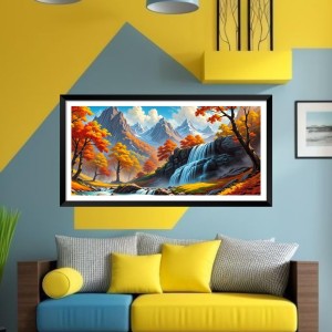 Nature Landscape Floating Frame Scenery Digital Print - (I5748) - 18x36 inch Modern Nature Wall Art for Living Room, Bedroom, Office, Hotels, Drawing Room Nature Landscape Floating Frame Scenery Digital Print - (I5748) - 18x36 inch Modern Nature Wall Art for Living Room, Bedroom, Office, Hotels, Drawing Room
