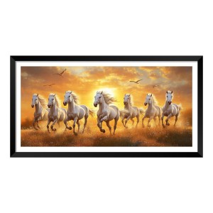 Nature Landscape Floating Frame Scenery Digital Print - (I5916) - 12x24 inch Modern Nature Wall Art for Living Room, Bedroom, Office, Hotels, Drawing Room