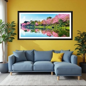 Nature Landscape Floating Frame Scenery Digital Print - (I5538) - 12x24 inch Modern Nature Wall Art for Living Room, Bedroom, Office, Hotels, Drawing Room Nature Landscape Floating Frame Scenery Digital Print - (I5538) - 12x24 inch Modern Nature Wall Art for Living Room, Bedroom, Office, Hotels, Drawing Room