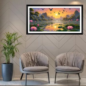 Nature Landscape Floating Frame Scenery Digital Print - (I5592) - 12x24 inch Modern Nature Wall Art for Living Room, Bedroom, Office, Hotels, Drawing Room Nature Landscape Floating Frame Scenery Digital Print - (I5592) - 12x24 inch Modern Nature Wall Art for Living Room, Bedroom, Office, Hotels, Drawing Room