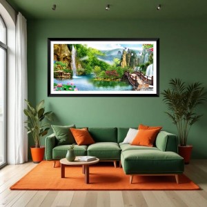 Nature Landscape Floating Frame Scenery Digital Print - (I5896) - 12x24 inch Modern Nature Wall Art for Living Room, Bedroom, Office, Hotels, Drawing Room Nature Landscape Floating Frame Scenery Digital Print - (I5896) - 12x24 inch Modern Nature Wall Art for Living Room, Bedroom, Office, Hotels, Drawing Room