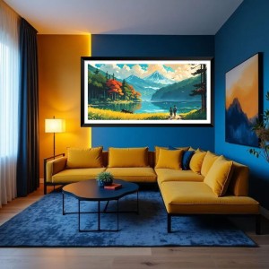 Nature Landscape Floating Frame Scenery Digital Print - (I5759) - 12x24 inch Modern Nature Wall Art for Living Room, Bedroom, Office, Hotels, Drawing Room Nature Landscape Floating Frame Scenery Digital Print - (I5759) - 12x24 inch Modern Nature Wall Art for Living Room, Bedroom, Office, Hotels, Drawing Room