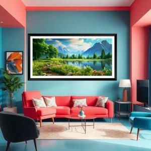 Nature Landscape Floating Frame Scenery Digital Print - (I5729) - 12x24 inch Modern Nature Wall Art for Living Room, Bedroom, Office, Hotels, Drawing Room Nature Landscape Floating Frame Scenery Digital Print - (I5729) - 12x24 inch Modern Nature Wall Art for Living Room, Bedroom, Office, Hotels, Drawing Room