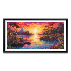 Nature Landscape Floating Frame Scenery Digital Print - (I5608) - 12x24 inch Modern Nature Wall Art for Living Room, Bedroom, Office, Hotels, Drawing Room Nature Landscape Floating Frame Scenery Digital Print - (I5608) - 12x24 inch Modern Nature Wall Art for Living Room, Bedroom, Office, Hotels, Drawing Room