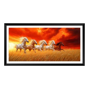 Nature Landscape Floating Frame Scenery Digital Print - (I5921) - 12x24 inch Modern Nature Wall Art for Living Room, Bedroom, Office, Hotels, Drawing Room