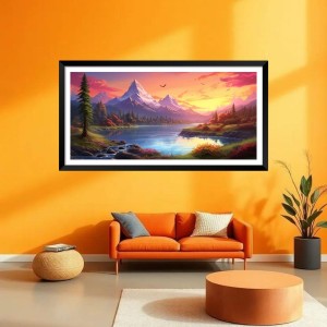 Nature Landscape Floating Frame Scenery Digital Print - (I5774) - 12x24 inch Modern Nature Wall Art for Living Room, Bedroom, Office, Hotels, Drawing Room Nature Landscape Floating Frame Scenery Digital Print - (I5774) - 12x24 inch Modern Nature Wall Art for Living Room, Bedroom, Office, Hotels, Drawing Room
