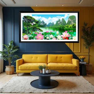 Nature Landscape Floating Frame Scenery Digital Print - (I5714) - 12x24 inch Modern Nature Wall Art for Living Room, Bedroom, Office, Hotels, Drawing Room Nature Landscape Floating Frame Scenery Digital Print - (I5714) - 12x24 inch Modern Nature Wall Art for Living Room, Bedroom, Office, Hotels, Drawing Room