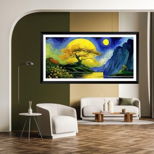 Nature Landscape Floating Frame Scenery Digital Print - (I5586) - 12x24 inch Modern Nature Wall Art for Living Room, Bedroom, Office, Hotels, Drawing Room Nature Landscape Floating Frame Scenery Digital Print - (I5586) - 12x24 inch Modern Nature Wall Art for Living Room, Bedroom, Office, Hotels, Drawing Room