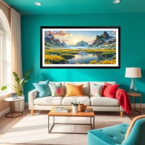Nature Landscape Floating Frame Scenery Digital Print - (I5932) - 12x24 inch Modern Nature Wall Art for Living Room, Bedroom, Office, Hotels, Drawing Room Nature Landscape Floating Frame Scenery Digital Print - (I5932) - 12x24 inch Modern Nature Wall Art for Living Room, Bedroom, Office, Hotels, Drawing Room