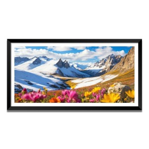 Nature Landscape Floating Frame Scenery Digital Print - (I5601) - 12x24 inch Modern Nature Wall Art for Living Room, Bedroom, Office, Hotels, Drawing Room