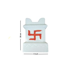 HI TECH Sales Tulsi Ceramic Mandir | Traditional Tulsi Plant Pot with Om & Swastik Symbols | Sacred Hindu Planter for Home & Temple Use(White) HI TECH Sales Tulsi Ceramic Mandir | Traditional Tulsi Plant Pot with Om & Swastik Symbols | Sacred Hindu Planter for Home & Temple Use(White)